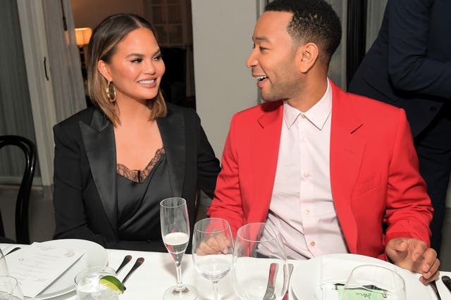 Chrissy Teigen and her husband, John Legend, who she described as "great and helpful"