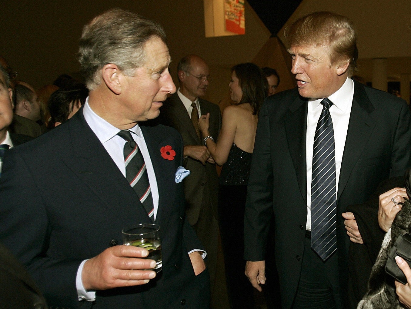 Prince Charles talks with Donald Trump in New York in 2005. The next time the pair meet will be during Trump's state visit in June