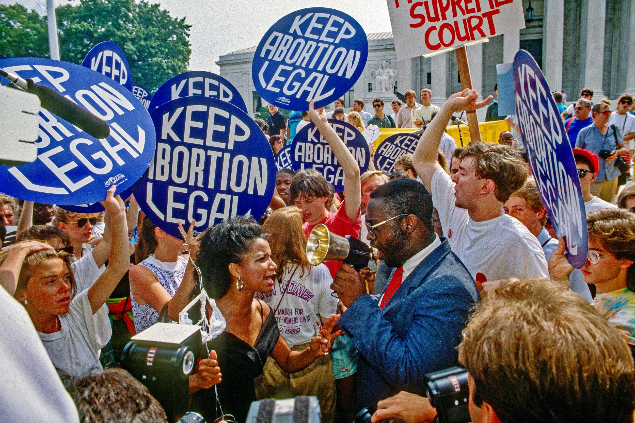 The fight to retain the right to legal abortion has continued for many years