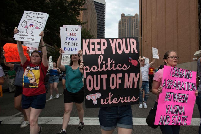 People in Alabama have protested a recent law that would all but outlaw abortion
