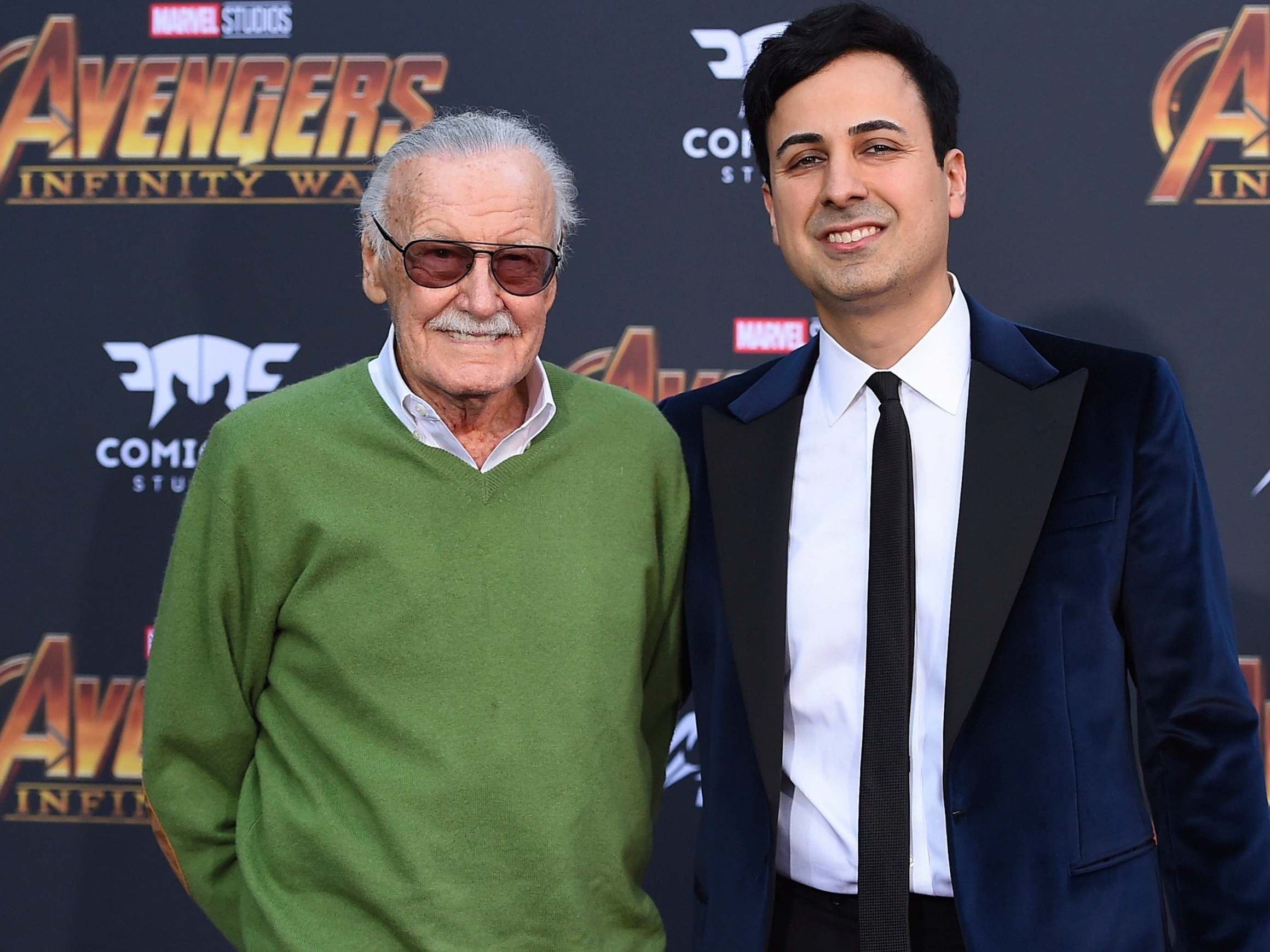 Stan Lee and Keya Morgan at the world premiere of ‘Avengers: Infinity War’