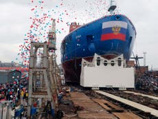 Russia launches world’s largest nuclear-powered icebreaker