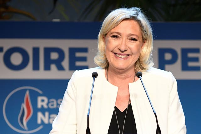 Marine Le Pen’s party won around 23.5 per cent of the vote