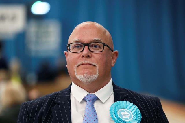Brexit Party's Brian Monteith at a counting centre in Sunderland