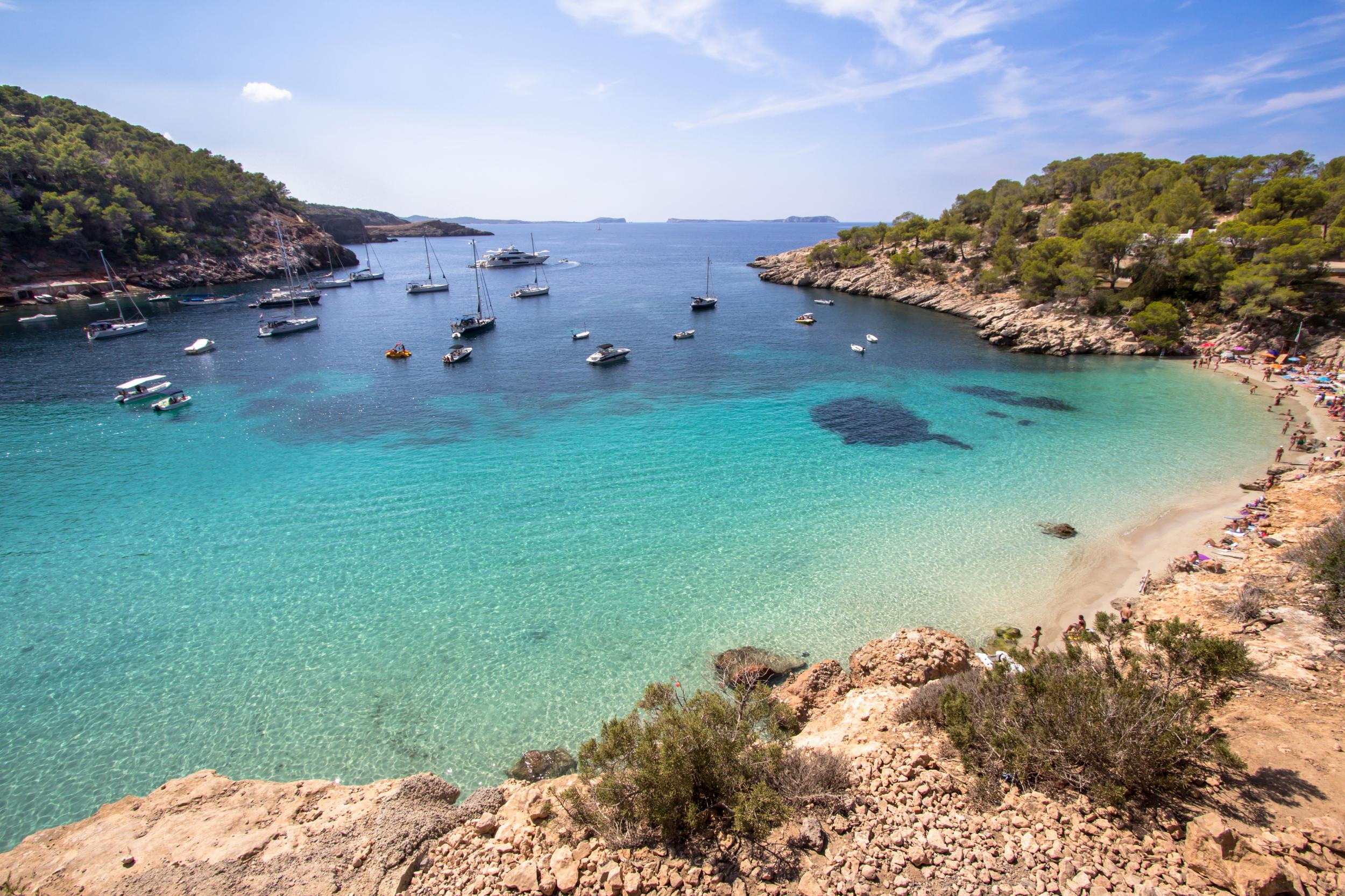 Cala Salada beach on Ibiza's west coast