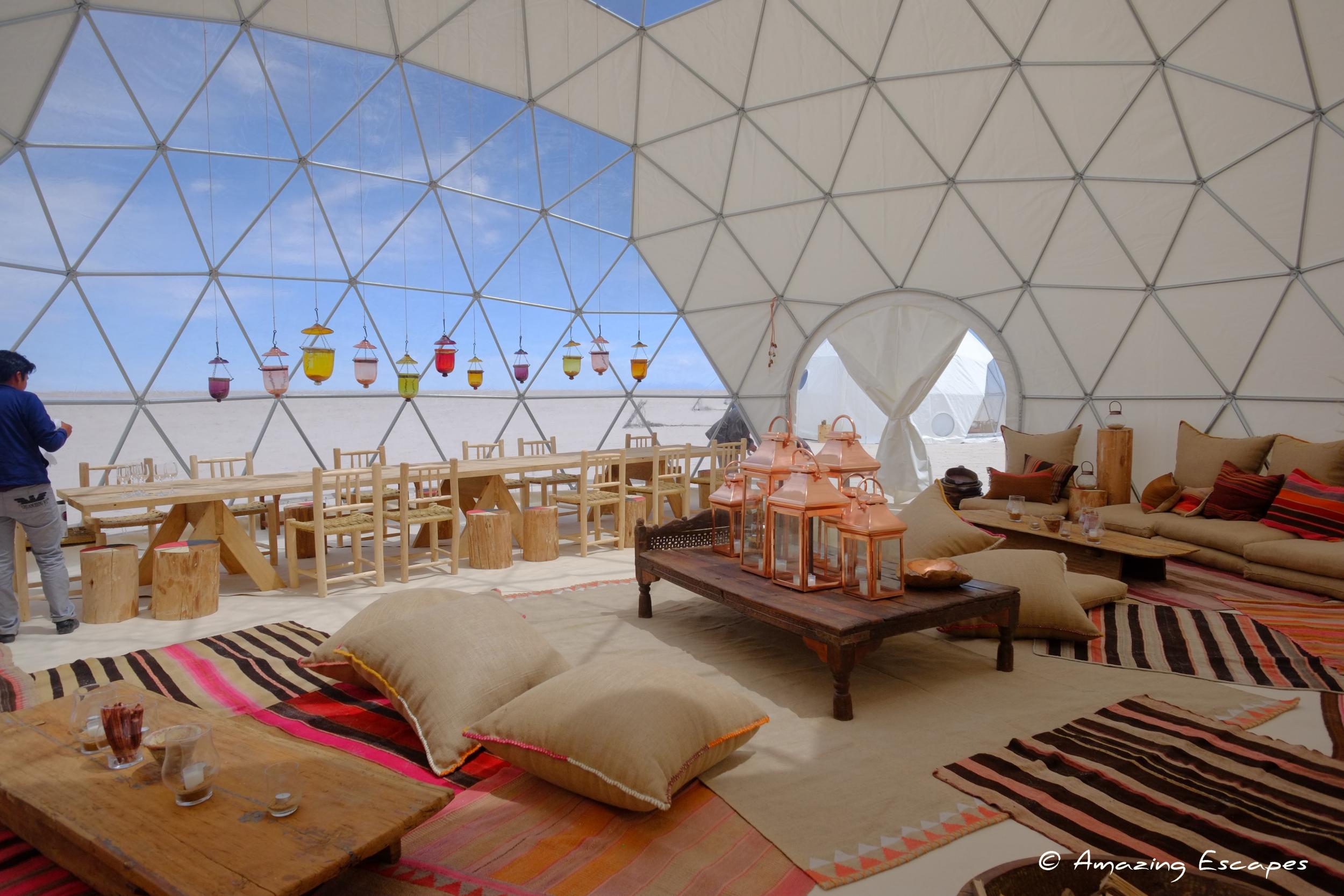 These astonishing domes offer views of the flats and the starry night sky