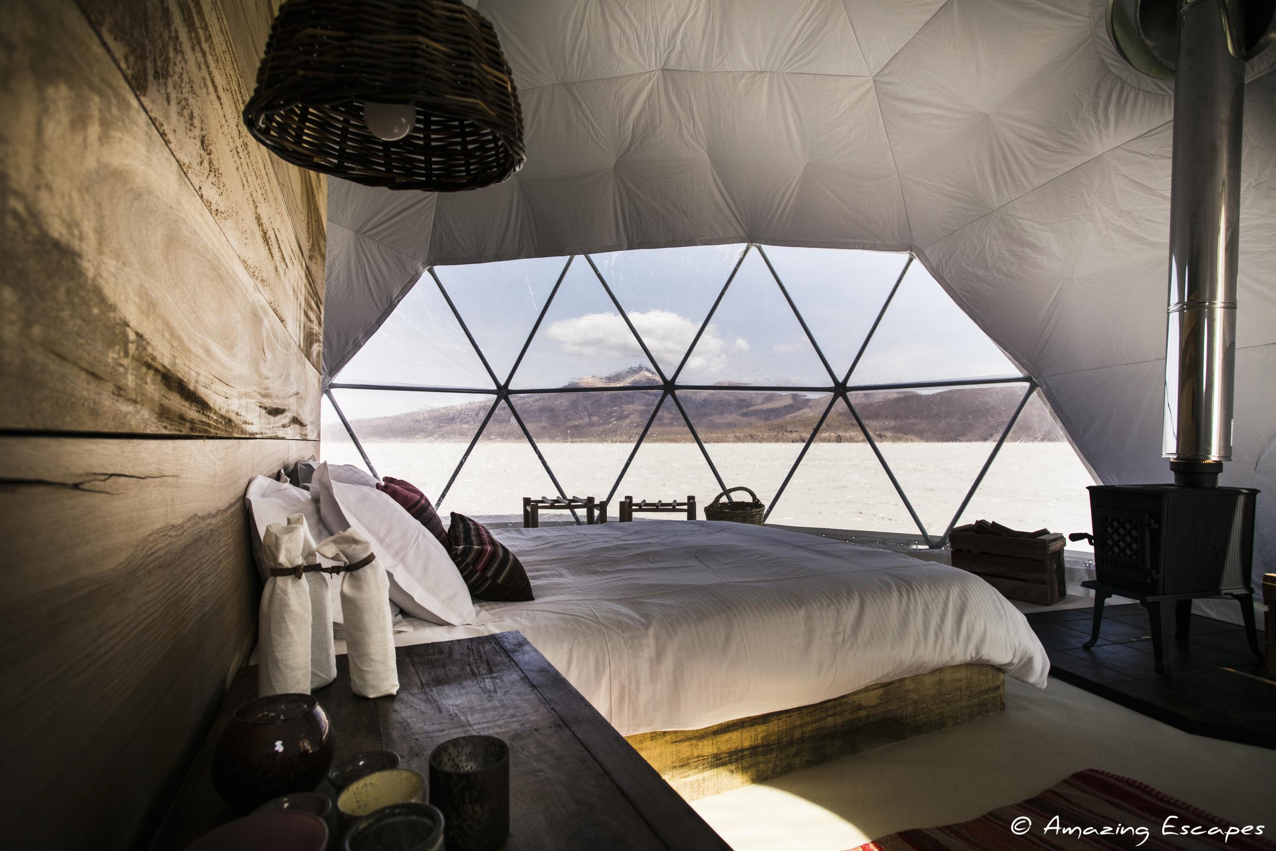 Gaze at the Bolivian salt flats from the new Kachi Lodge domes