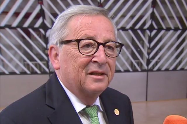 Jean-Claude Juncker arriving at the summit in Brussels