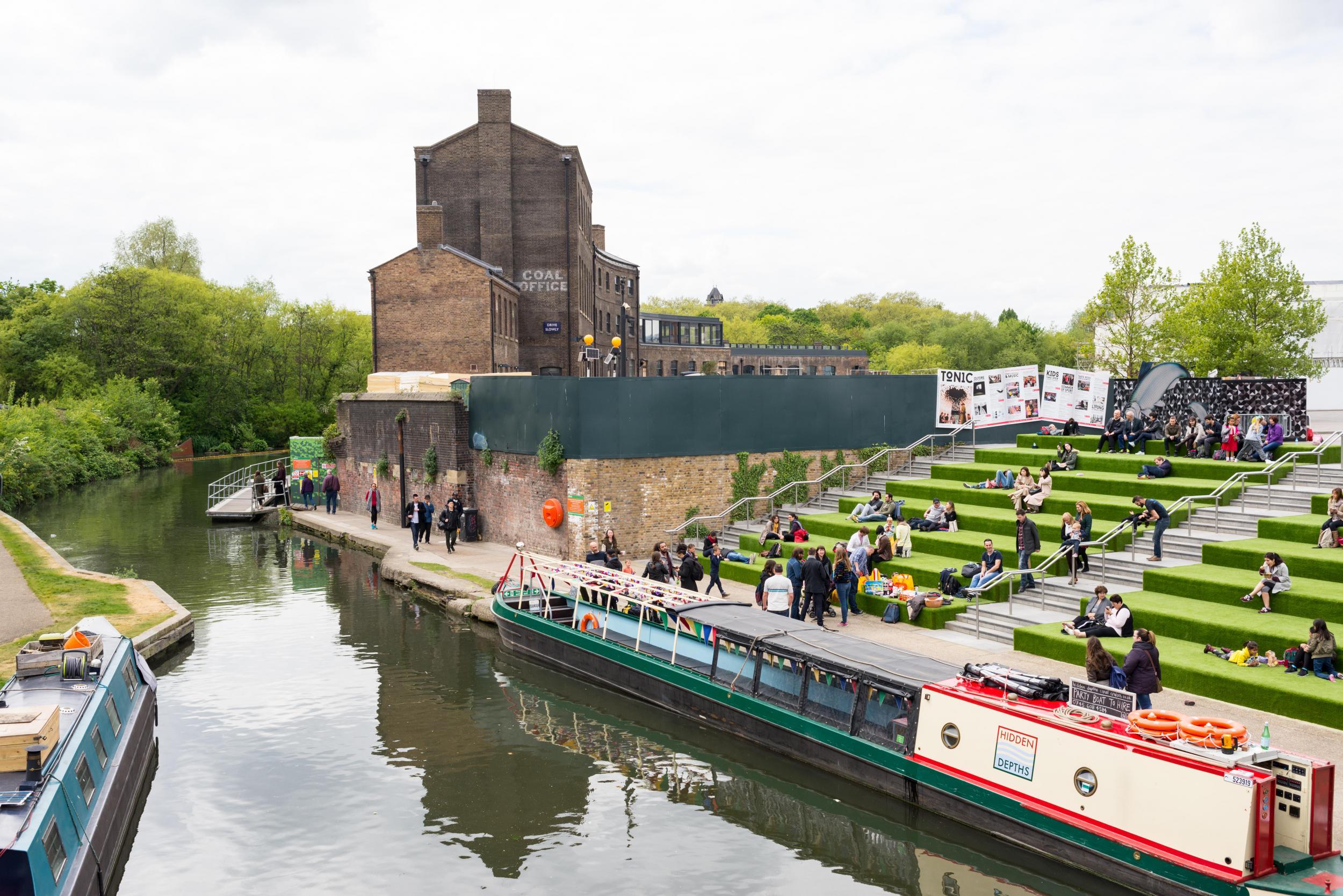 Walk from the bustling Granary Square down Regent's Canal