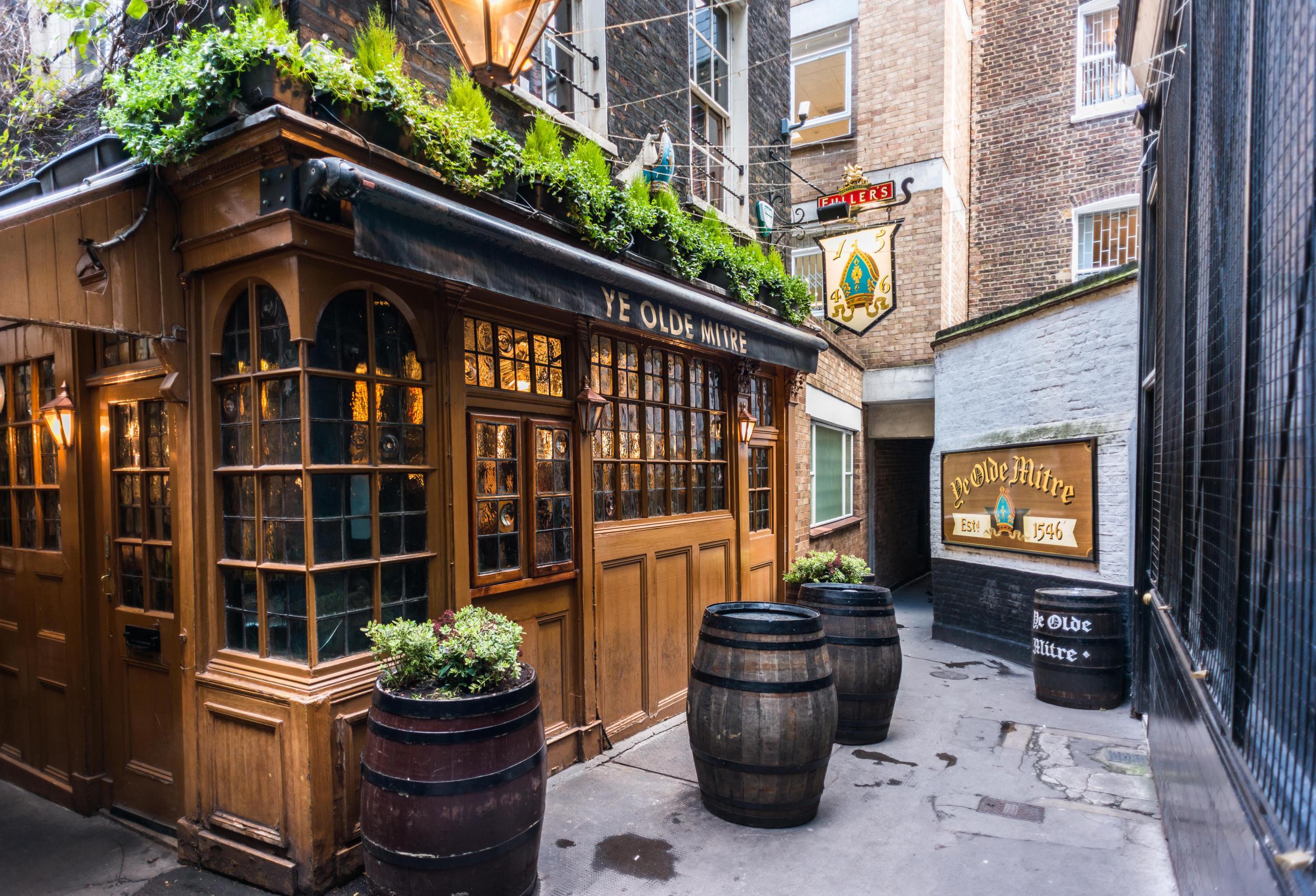 Visit Ye Olde Mitre, one of London's oldest pubs