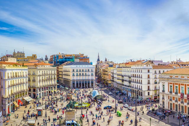Puerta del Sol marks the central point of the country