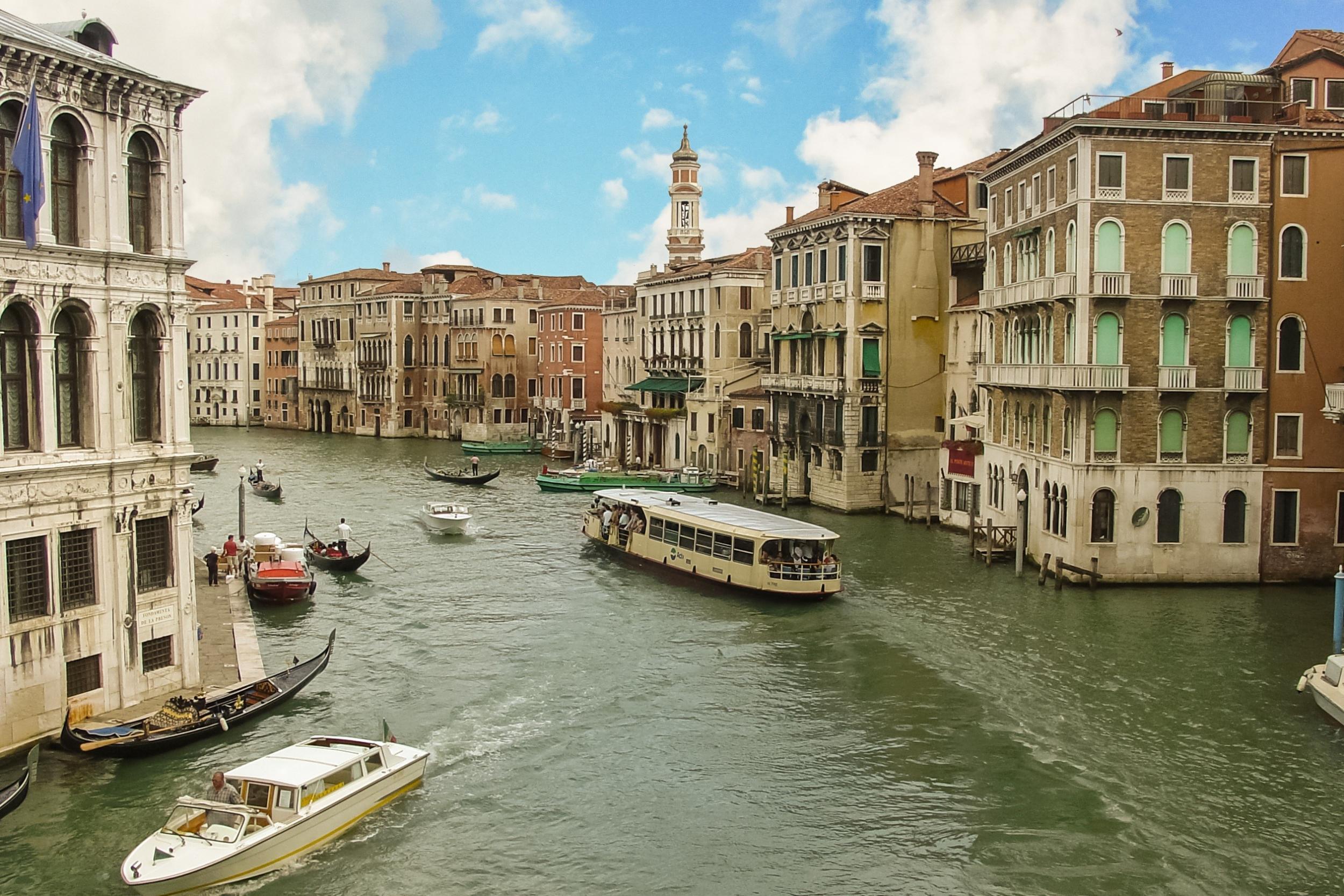 Taking a ‘vaporetto’ along the Grand Canal offers great value for money