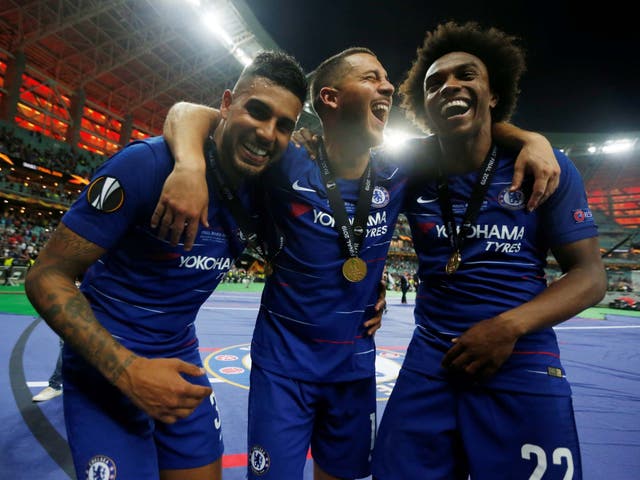 Willian came off the bench in the Europa League final