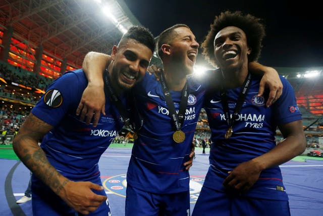 Willian came off the bench in the Europa League final