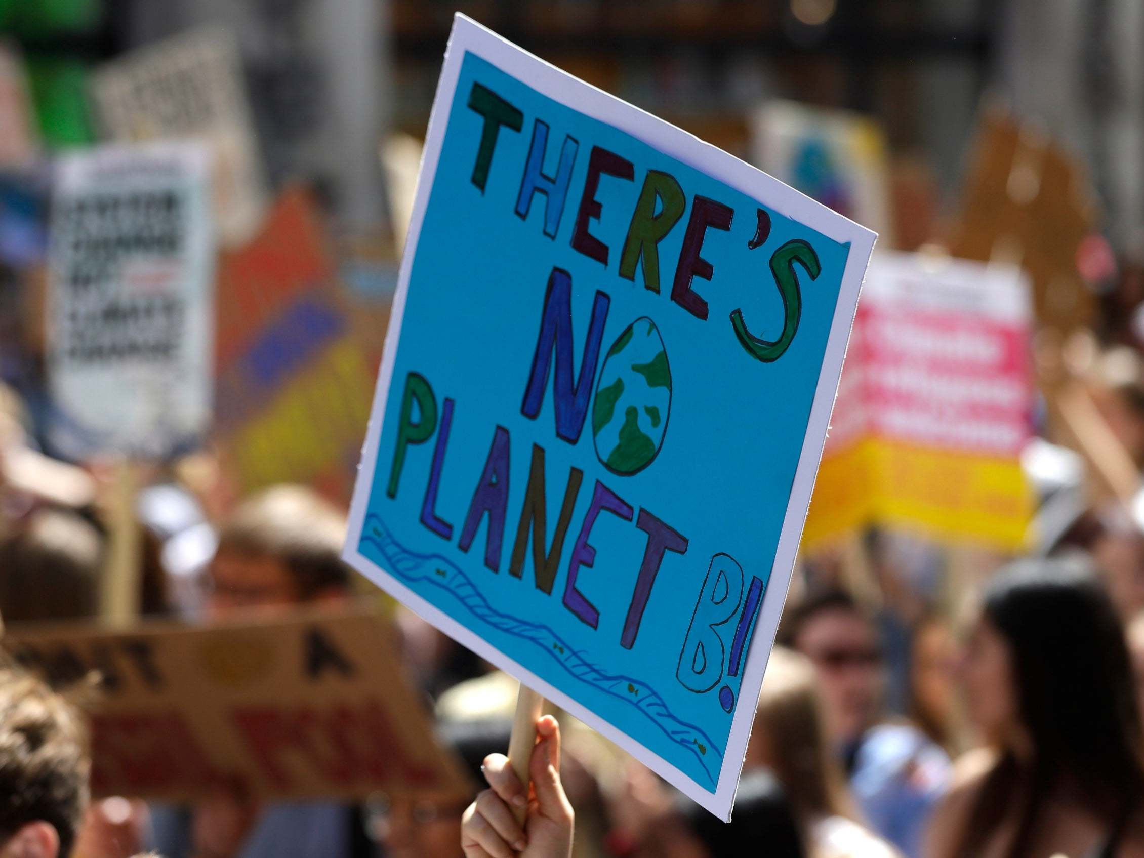 Young demonstrators take part in a global climate protest in London last month