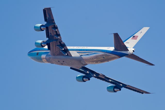 Air Force One will land at Stansted airport in Essex on Monday 3 June