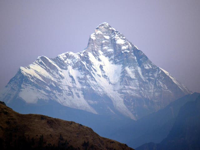 Nanda Devi mountain peak in the Indian state of Uttarakhand