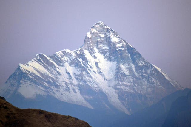 Nanda Devi mountain peak in the Indian state of Uttarakhand