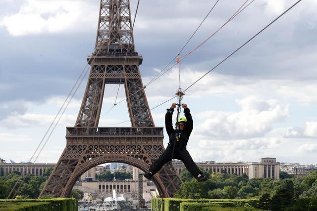 You can zip line from the Eiffel Tower