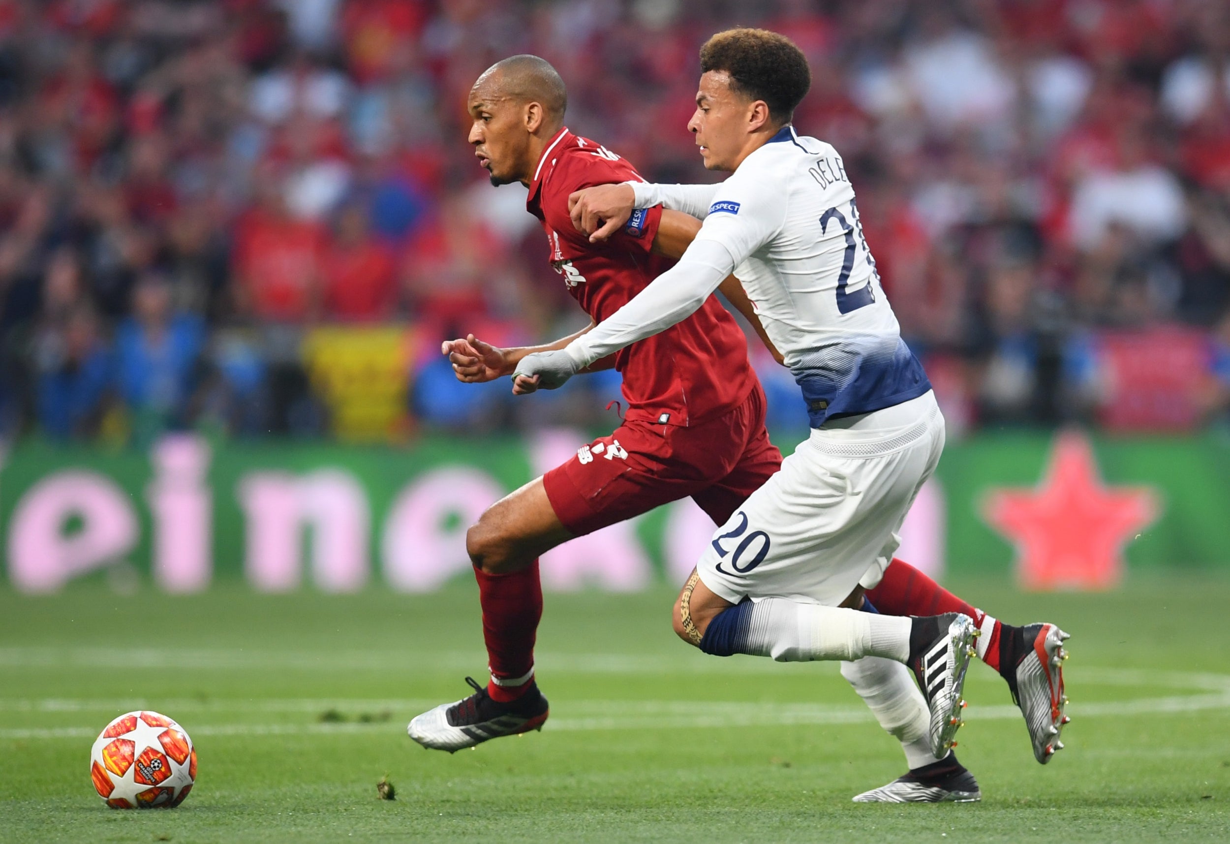 Dele Alli in action during the Champions League final earlier this year