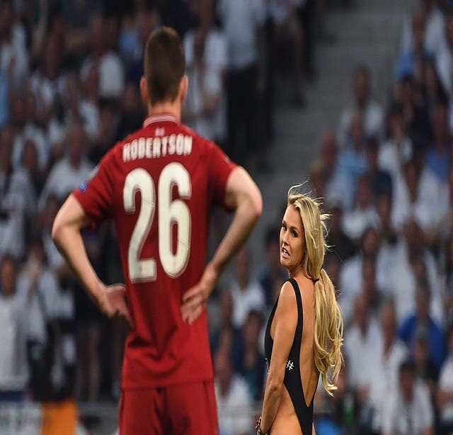 Champions League streaker: Tottenham vs Liverpool interrupted by pitch invasion | The Independent | The