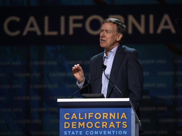 John Hickenlooper booed for his centrist comments during speech at California Democratic Convention