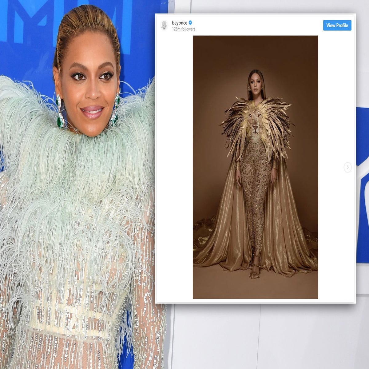 Beyoncé wears gold Lion King-inspired outfit for Art Gala in Santa Monica The