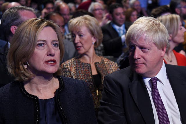 <p>Amber Rudd stands by her 2016 quip that she wouldn’t trust Boris Johnson to drive her home </p>