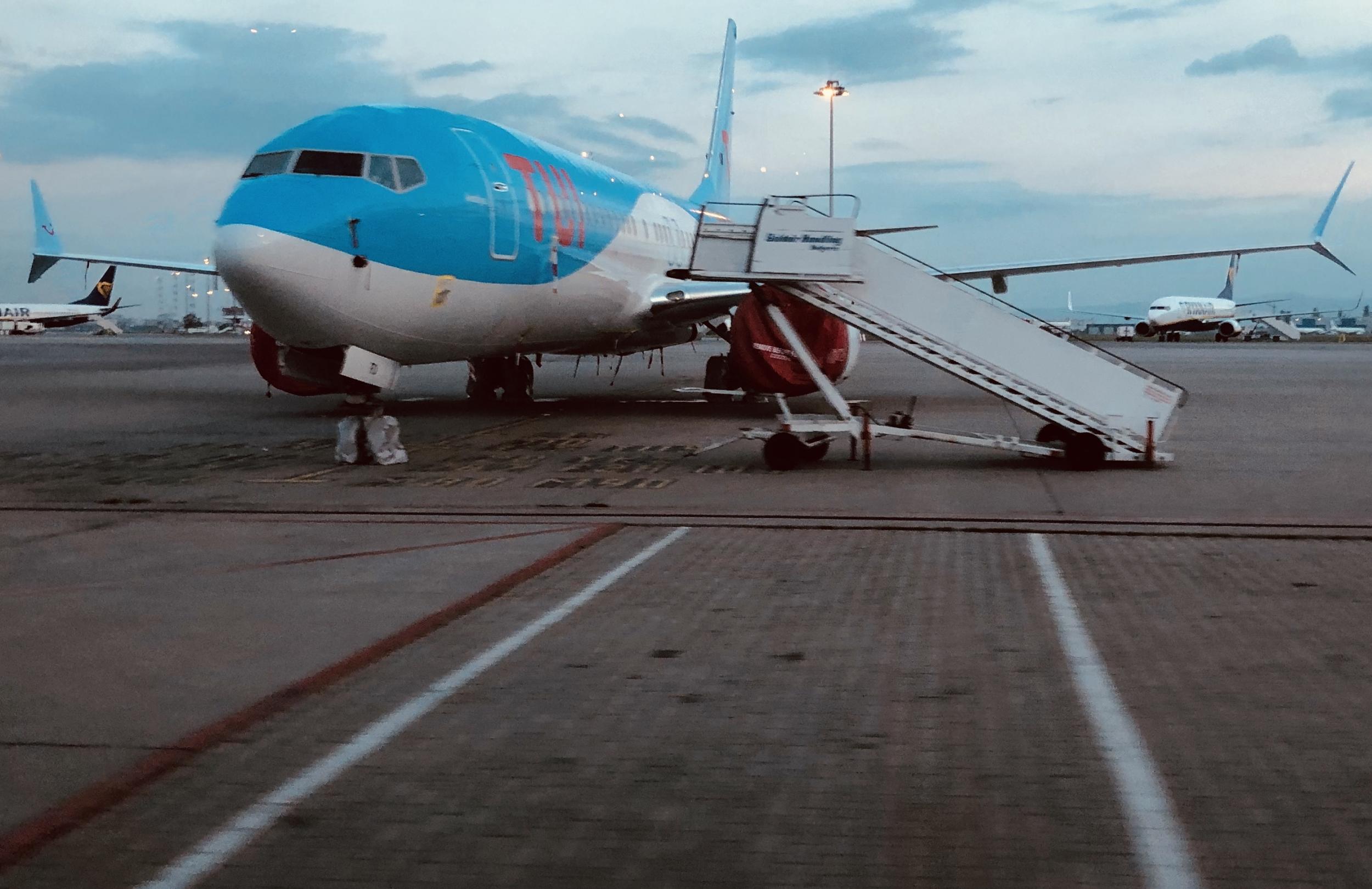 Ground stop: Tui Airways Boeing 737 Max at Sofia airport in Bulgaria