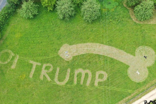 Ollie Nancarrow has etched the image into his lawn