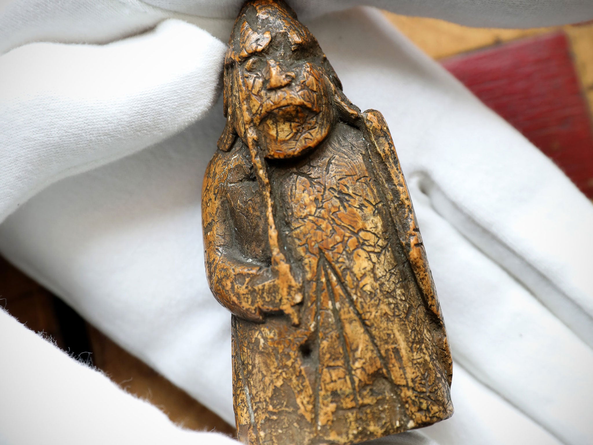 The ‘warder’ piece – equivalent to a modern-day rook – from the Lewis chessmen had been presumed lost