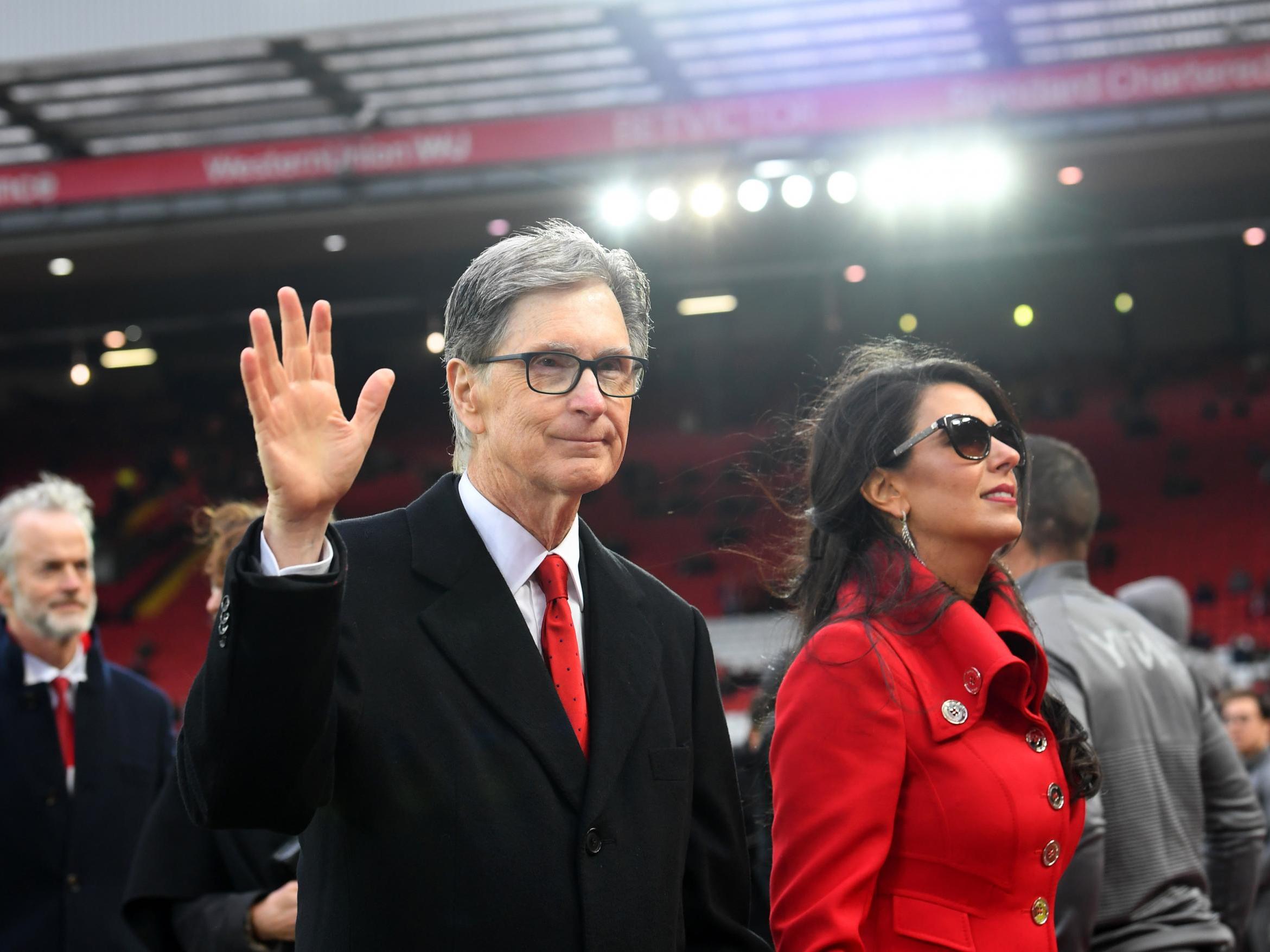John W Henry, Liverpool's principal owner, at Anfield last April