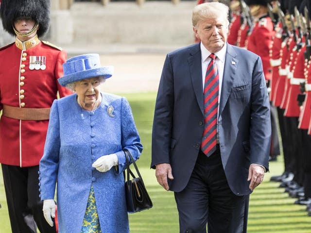 The Queen and Donald Trump at Windsor Castle on 13 July 2018