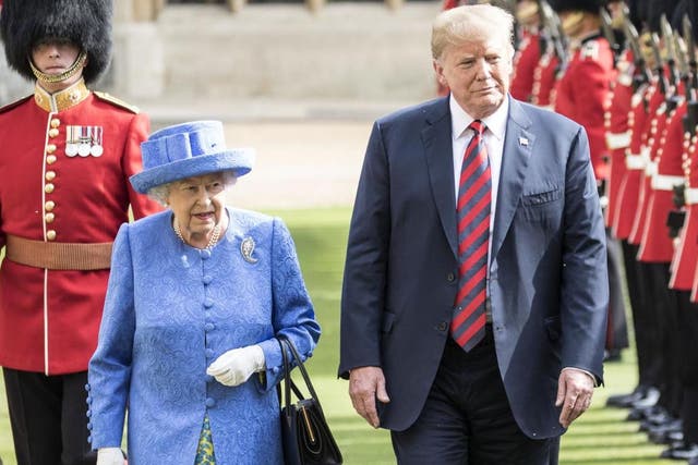 The Queen and Donald Trump at Windsor Castle on 13 July 2018