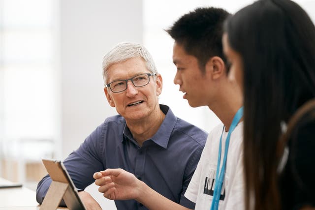 Apple CEO Tim Cook met with app scholarship winners ahead of the firm's annual developer conference