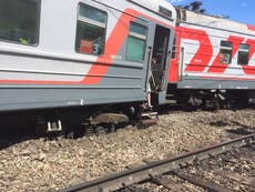 Train derails on world's longest railway line