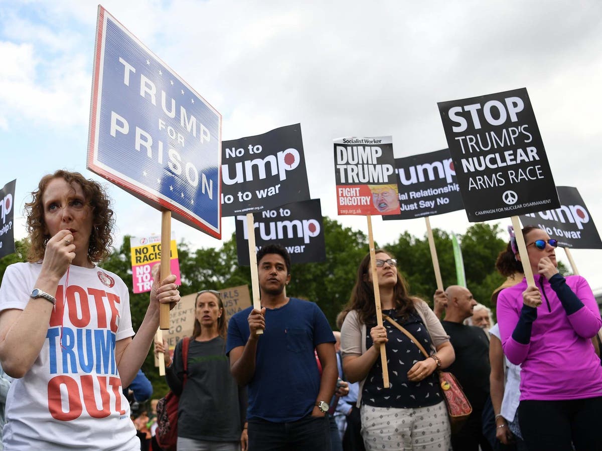 Trump UK visit: President branded ‘frightening and dangerous’ as