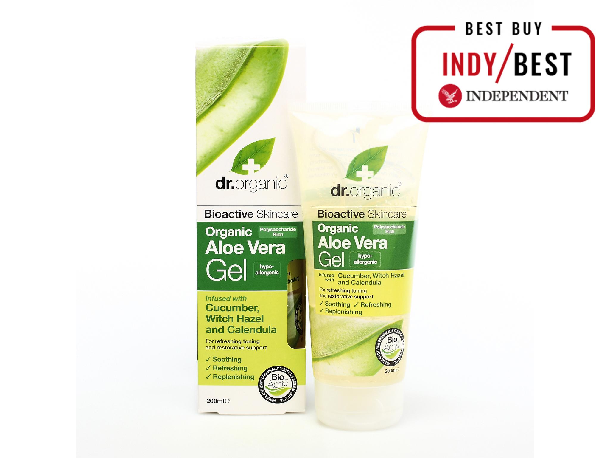 Aloe vera gels are surprisingly inexpensive, cooling, refreshing and redness-reducing