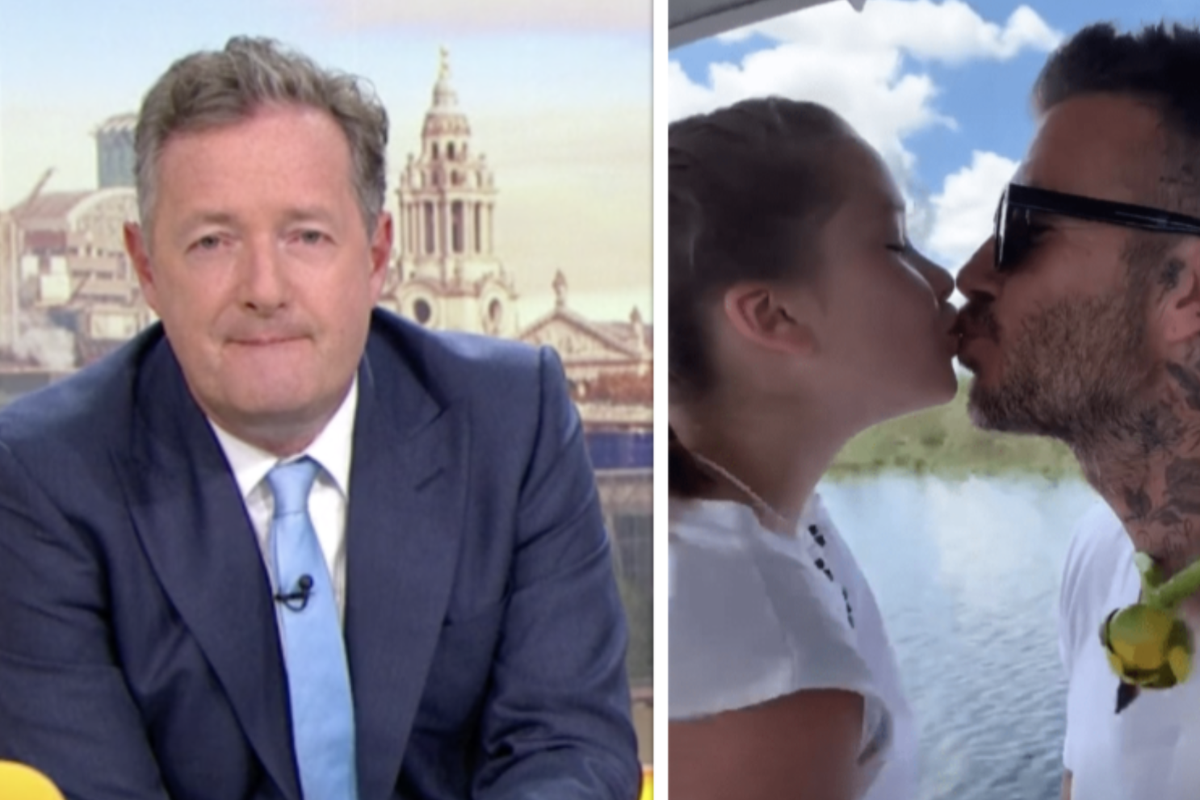 Piers Morgan calls David Beckham ‘creepy’ for kissing daughter Harper on the lips