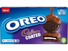 Oreo launches cookie coated in Cadbury chocolate