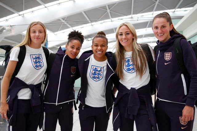 England Women's team depart for the Women's World Cup in France