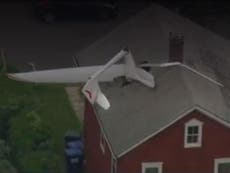 Glider crashes into family home in Connecticut