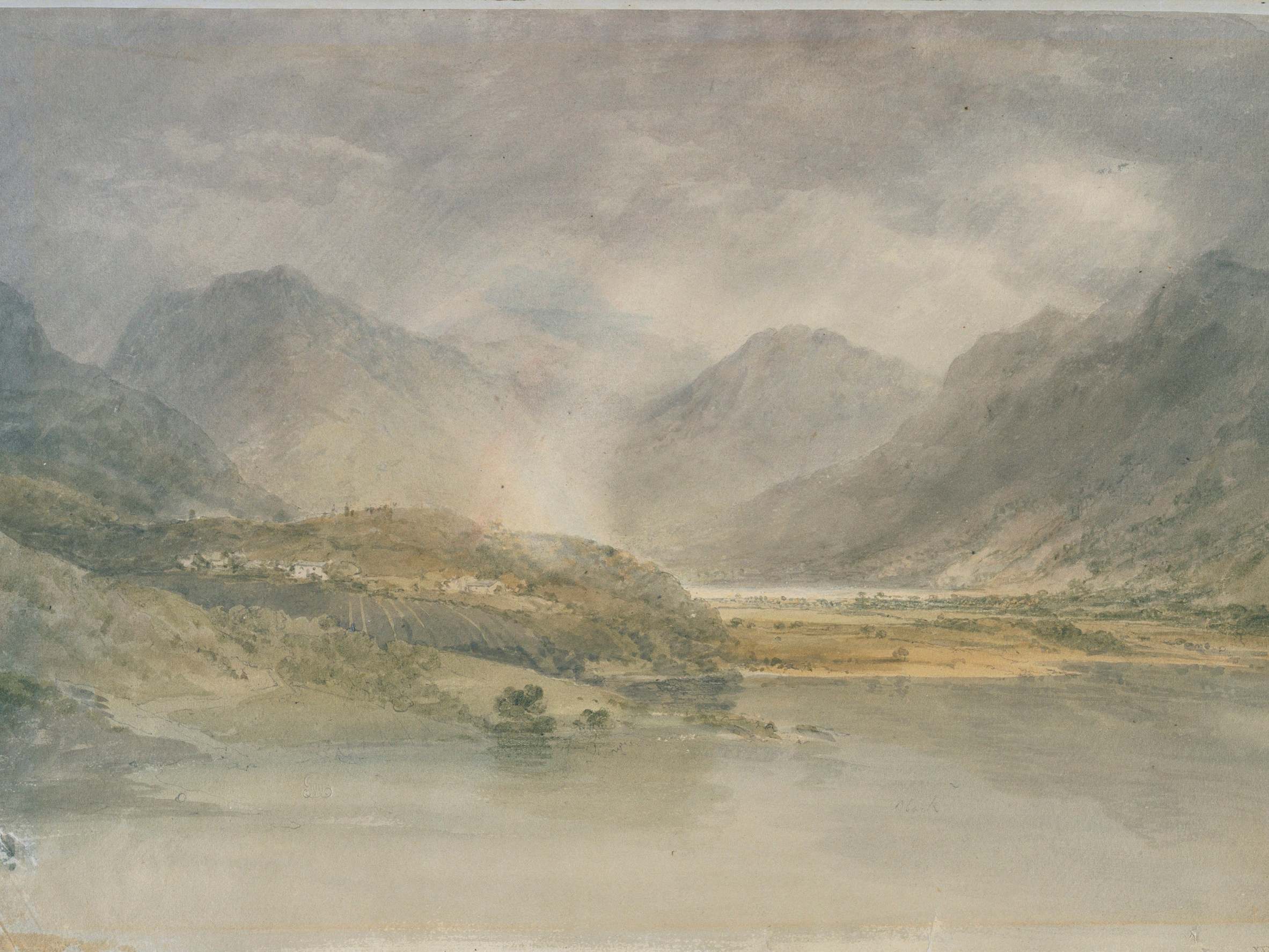 The 1797 watercolour 'Crummock Water Looking Towards Buttermere' by JMW Turner