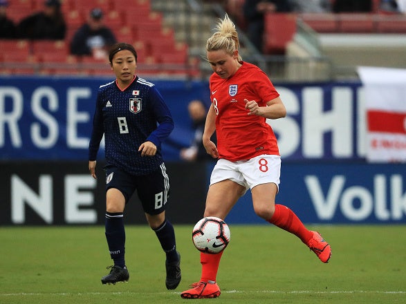 Izzy Christiansen was injured in the SheBelieves Cup game against Japan in March