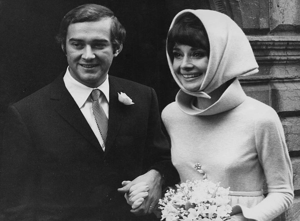 With her second husband, Italian psychiatrist Andrea Dotti, after their wedding in Morges, Switzerland, on 18 January 1969