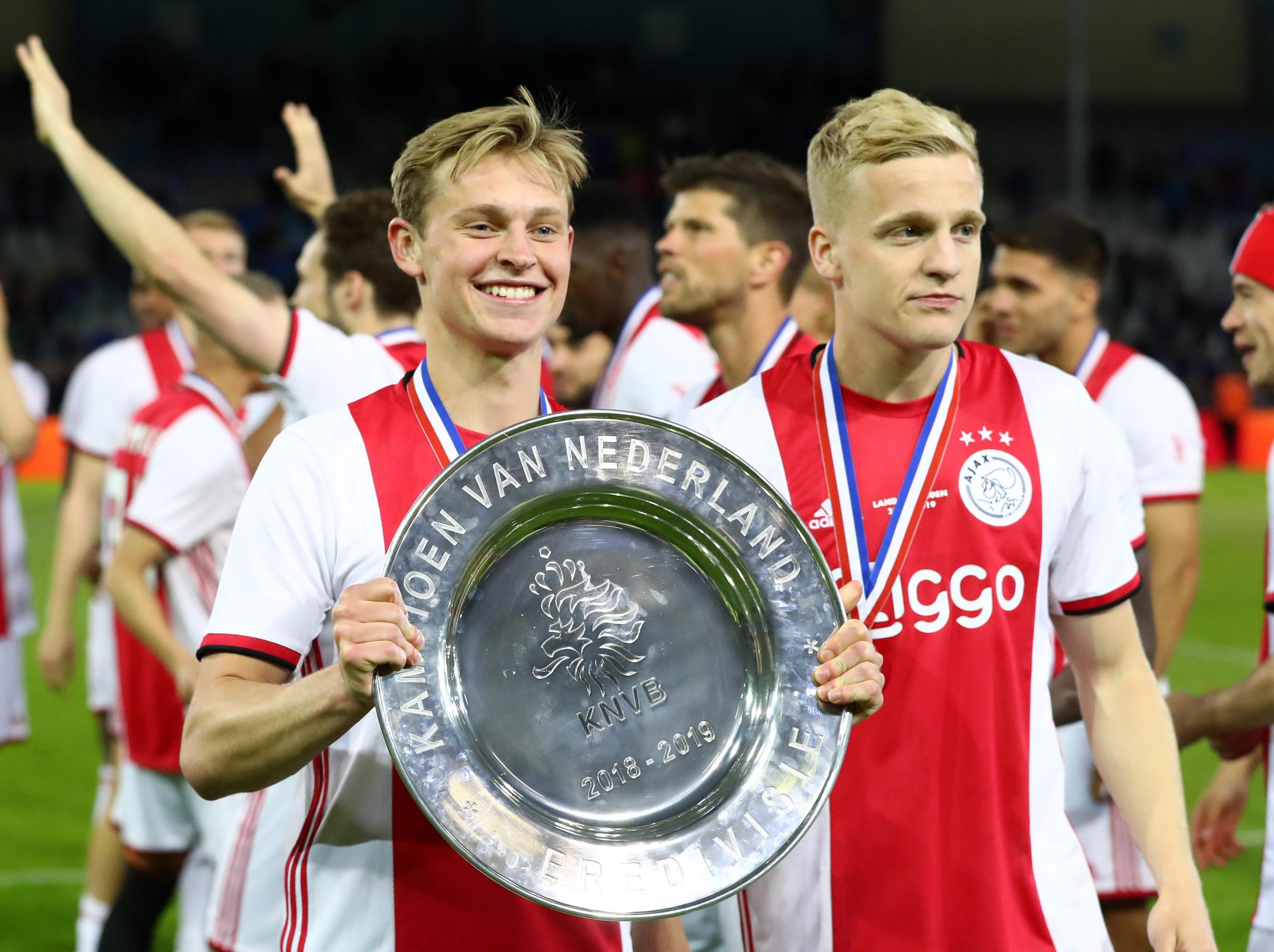 Ajax midfielders Frenkie de Jong and Donny van de Beek