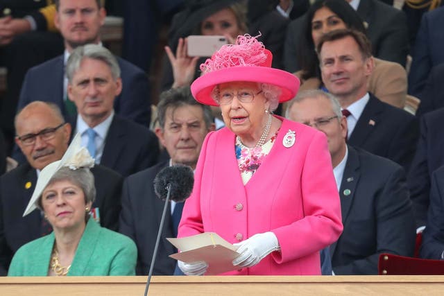 The Queen was joined by the political heads of 16 countries involved in World War II.