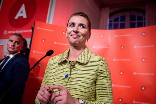 The Social Democrats' Mette Frederiksen has said her party will try to govern as a minority rather than form a coalition