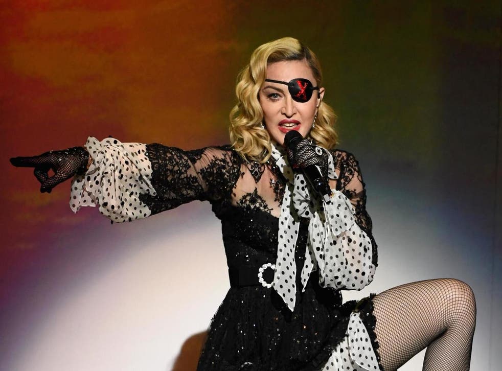 Madonna performing at the 2019 Billboard Music Awards