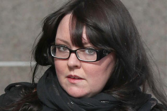 Former SNP MP Natalie McGarry arrives at Glasgow Sheriff Court where she is facing charges over embezzling more than £25,600.